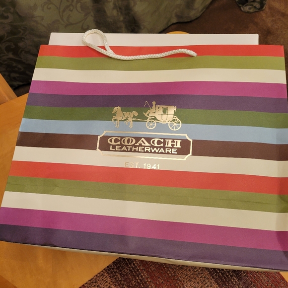 Cognac Pebble Leather COACH Tote Bag - Picture 14 of 16